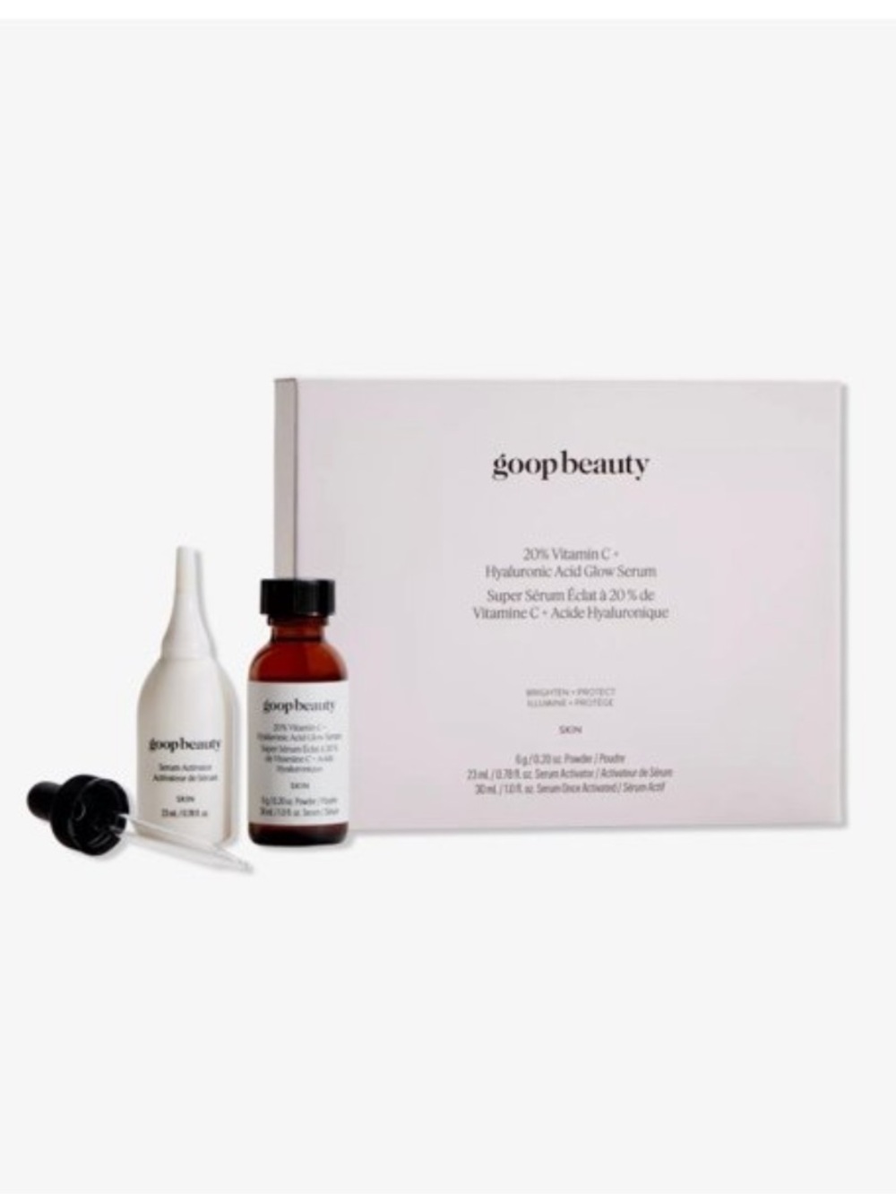 goopbeauty 20% Vitamin C + Hyaluronic Acid Glow Serum - White & Brown
